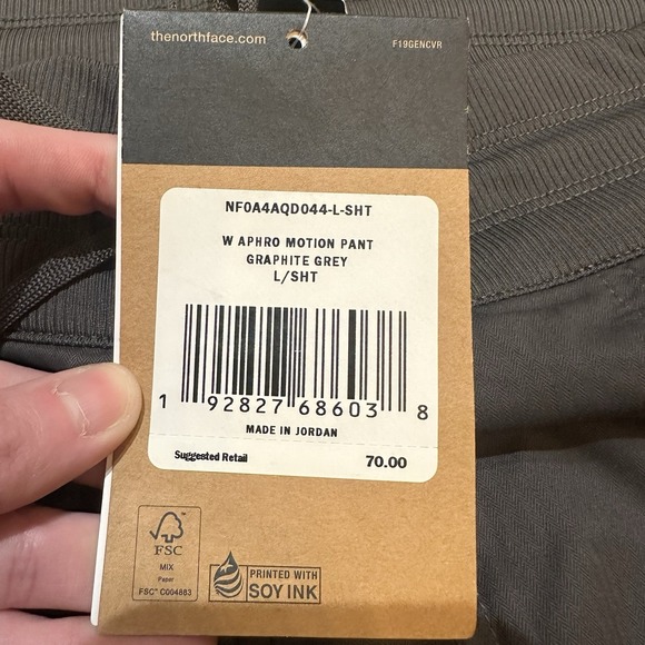 The North Face Womens Aphro Motion Pant Asphalt Grey Size Large Gorpcore Hiking - Picture 3 of 8